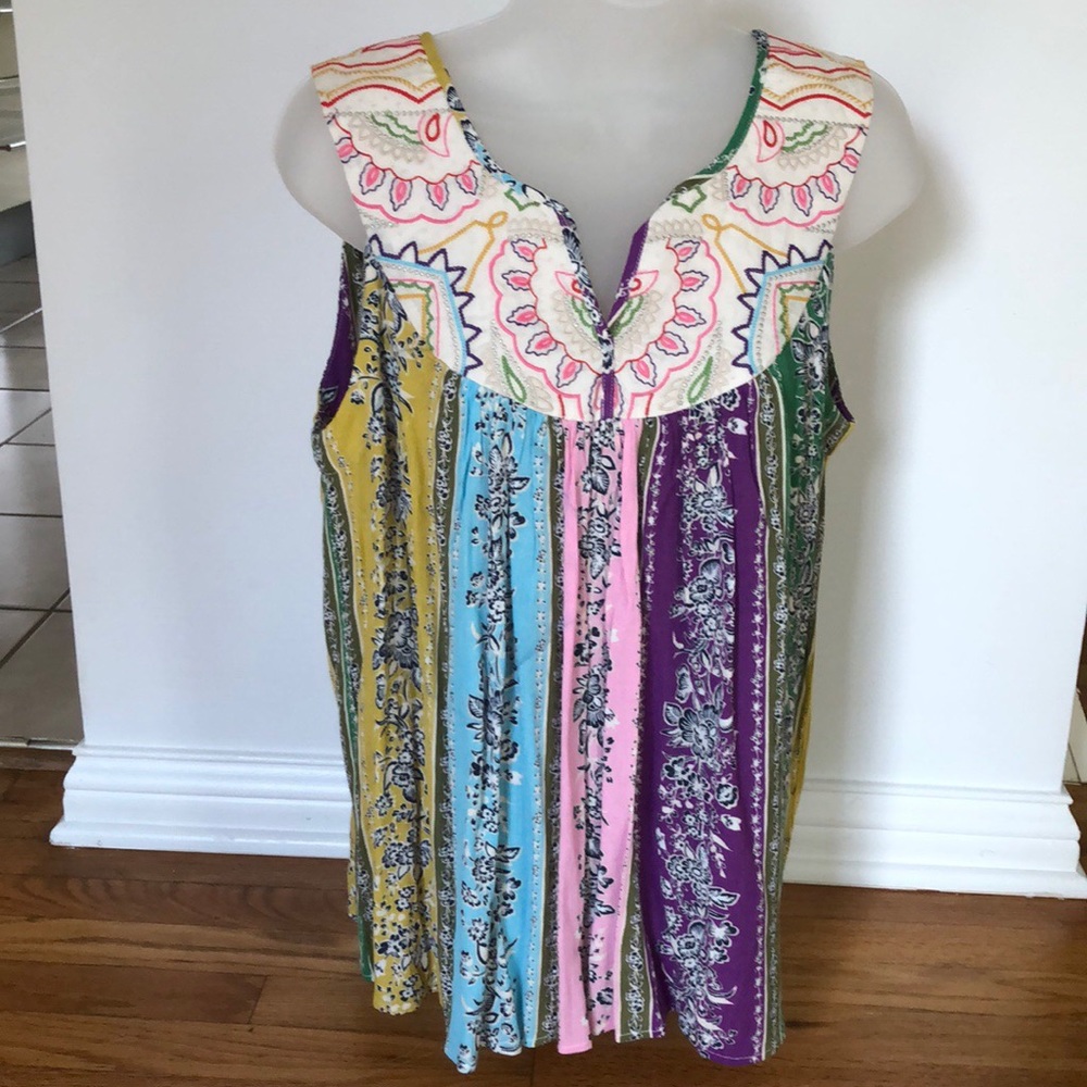 Anthropologie Swing Top/Blouse multicolor. Size M - Picture 4 of 6